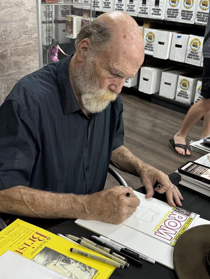 Pat sketches ROM and goes at it with pen.