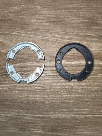 Broken part & new part