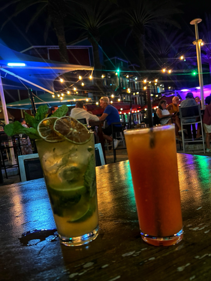 Mojito & a fruit punch. 