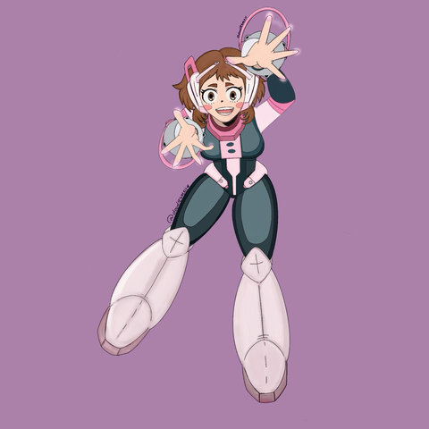 Ochako Uraraka fan art - no background 