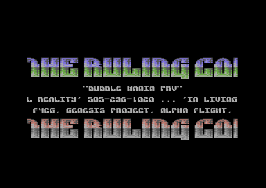 Screenshot of "Bubble Mania" - Crack: The Ruling Company (TRC) - Published by Magic Disk 64-CP Verlag on Commodore 64 (1993)