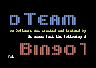Screenshot of "The Predator" - Crack: The Bingo Team - Published by Champion Software on Commodore 64 (1994)