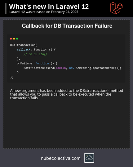 Database Error Callback in Laravel 12 !