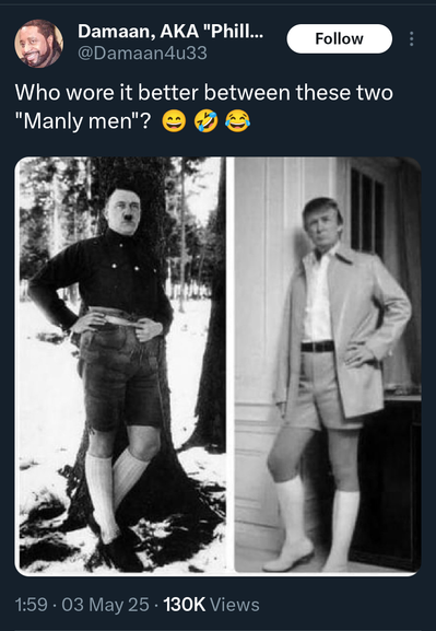 Who wore it better between these two "Manly men"? 
