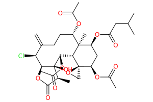 Chemical structure of Juncin H displaying atoms and bonds.