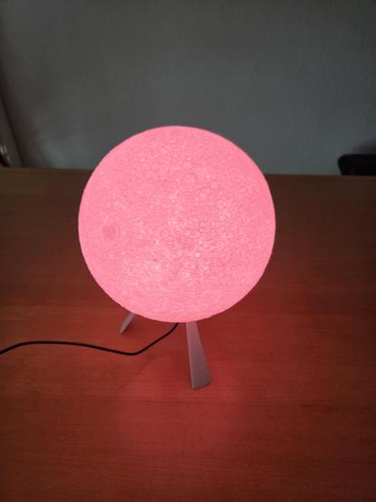 The completed lamp, image is more red than it was in reality