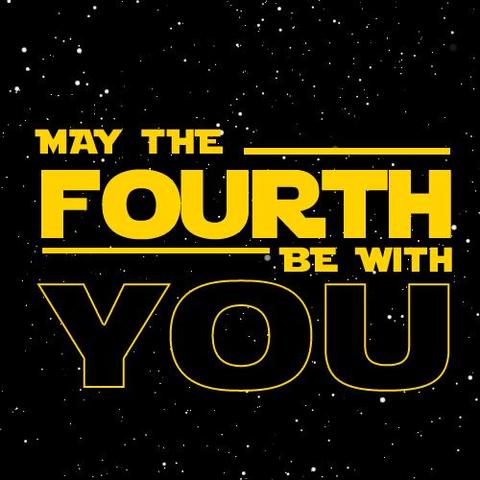 May the forth be with you on a black star field