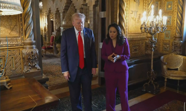 Entire episode: "My EXCLUSIVE INTERVIEW with President Trump." Like it's a coup to obtain an interview with the most unbelievably narcissistic man on the planet.