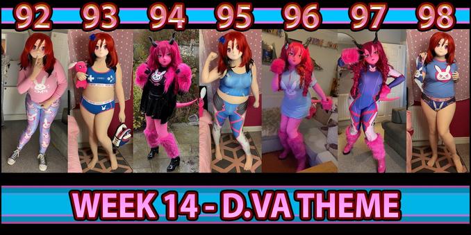 Kara Kig in 7 different outfits each week. Very little PVC this time but a lot of D.Va and full of joy.
