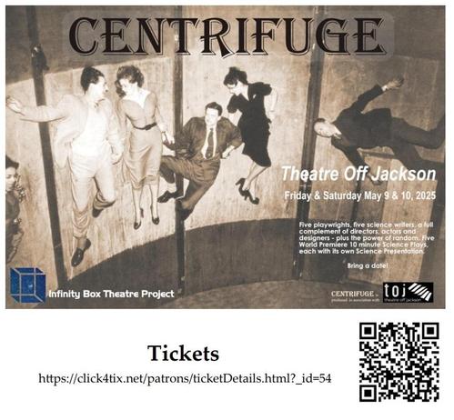 "Centrifuge" graphic, including QR code