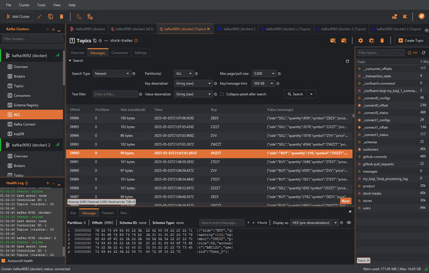 KafkIO Message Value Hex Screenshot