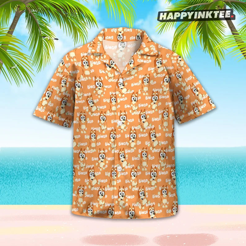 Bingo Bluey Family Birthday Gift Hawaiian Shirts
