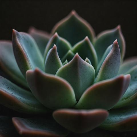 Imagen simple y elegante de una suculenta en primer plano,