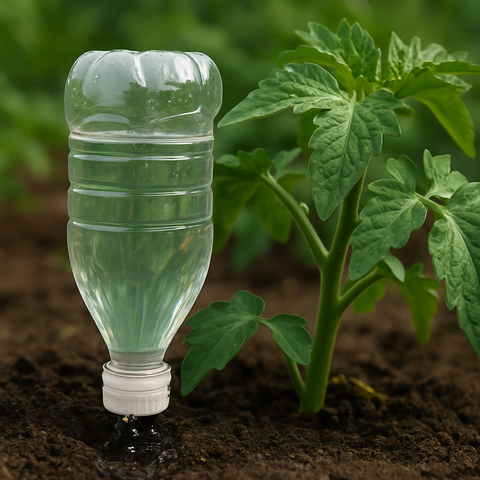 Plastikflasche + Wasser = Mini-Tropfbewässerung