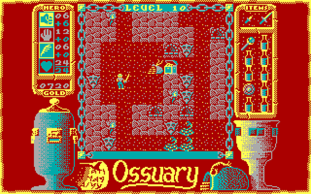Level 10 of the ossuary, on which I wield two blades.
