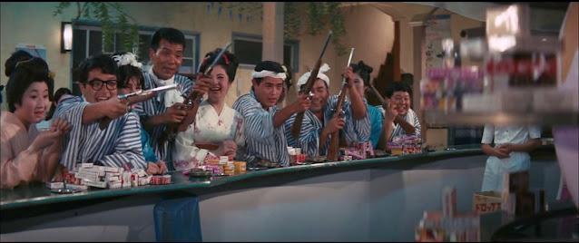 shooting gallery scene