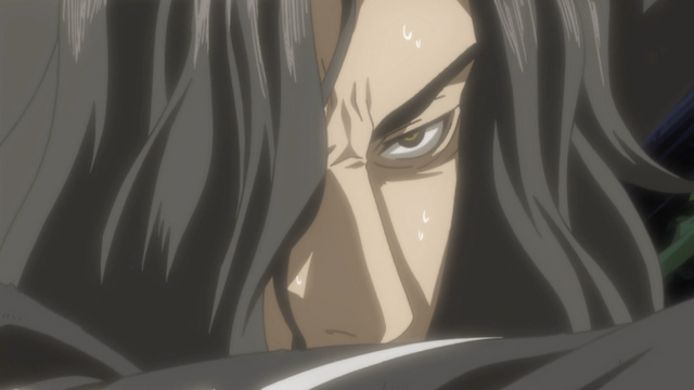 A man with a very determined expression on his face. 
