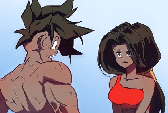 Drawing of Uub and Anju from DBMultiverse webcomic