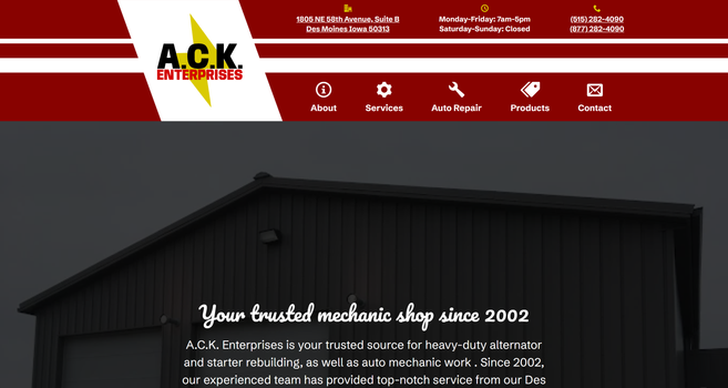 A.C.K. Enterprises new website