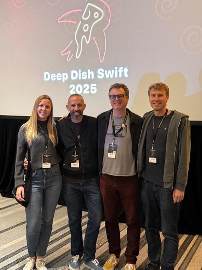 Photo of me, James, Adam, and Kai