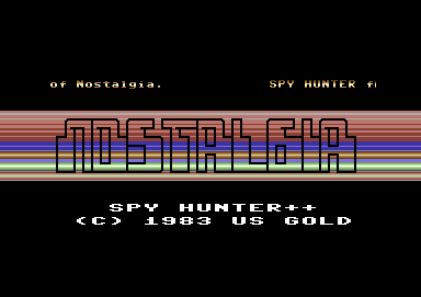 Screenshot of "Spy Hunter" - Crack: Nostalgia - Trainer: +2 - Published by Bally Midway-Sega on Commodore 64 (1983)