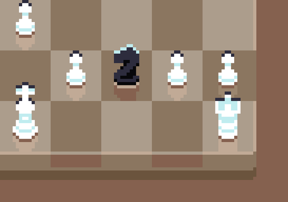 Bottom right corner of a chess board with a knight on f2, rook on h1, and king on d1. There are pawns on d3, e2, g2, and h2. Knight will likely capture the rook next round.
