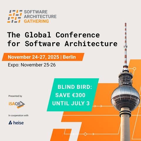 Software Architecture Gathering website is online. Save 300€ with the Blind Bird until July 3!