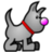 Picture of the Neomutt/Mutt logo, a small dog with a pink nose
