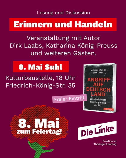 Veranstaltungsankündigung für Suhl, übermorgen 18:00 Uhr in der Kulturbaustelle 