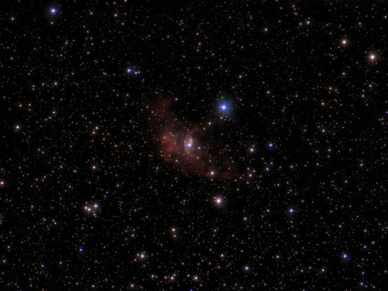 NGC 7635 Bubble Nebula as seen by the Odyssey Pro 
