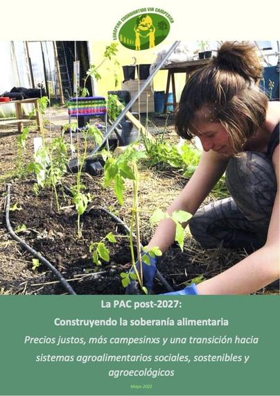🚜 Coordinadora Europea Via Campesina
🇪🇺 Política Agrícola Común (PAC)
📢 ECVC Posición sobre la PAC Post-2027:
🌱 Construyendo la soberanía alimentaria
🌾 Precios justos, más campesinxs y una transición hacia sistemas agroalimentarios sociales, sostenibles y agroecológicos
➡️ https://www.eurovia.org/es/publicaciones/posicion-de-ecvc-pac-post-2027-construyendo-la-soberania-alimentaria

#LaViaCampesina #SoberaniaAlimentaria #SoberaniaAlimentariaYA #UNDROP #DerechosCampesinos 
