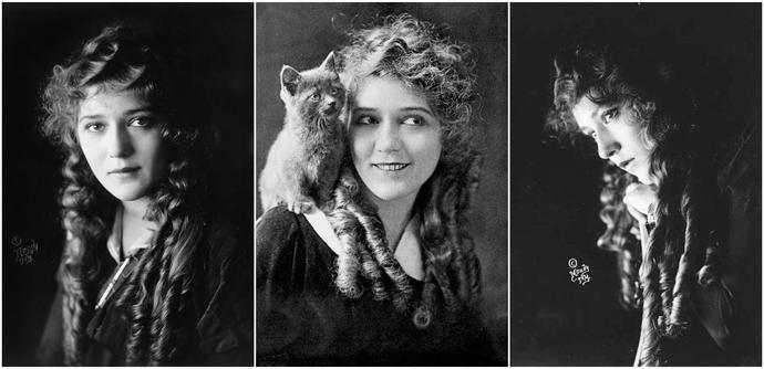 Portraits de l'actrice Mary Pickford, première superstar d’Hollywood.