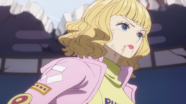 Stussy from the anime series One Piece Episode 1128.