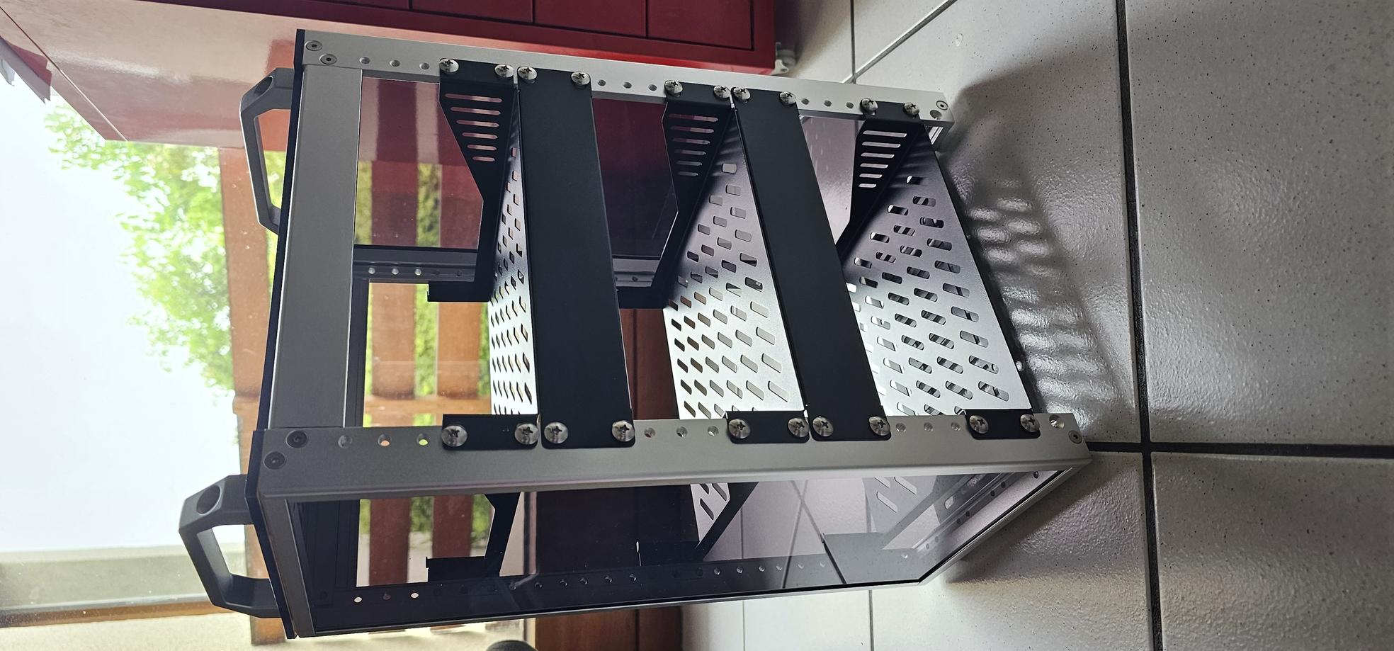 Photo of the DeskPi mounted