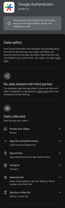 Google Authenticator is really watching you.