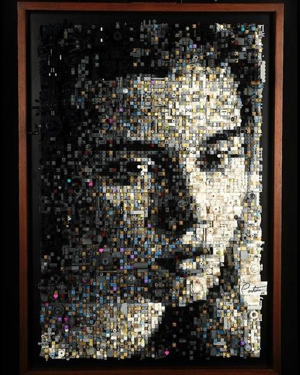 Portrait en lego 3D par Gerardo Pontiérr