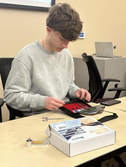 Medical students use Ultrassist Suture Practice Kits in Suture Event Held April 11 at UMD. 