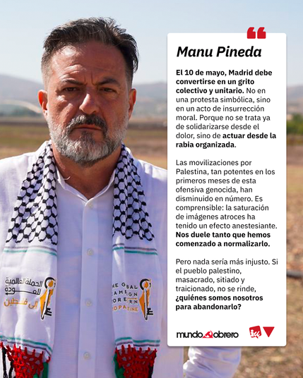 "Los cuerpos de niños quemados no deben volverse paisaje. Las madres hablando a cadáveres diminutos no pueden ser parte de nuestra rutina. Cada nuevo bombardeo no puede convertirse en un dato más".

📰 @manupineda.bsky.social escribe en @mundoobrero.es: https://iunida.org/wk0nq
