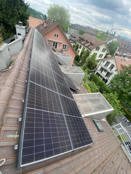 Solaranlage auf Dach in Lorraine