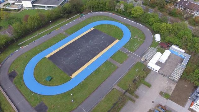 La piste et le circuit routier de Gross Gerau vus du ciel