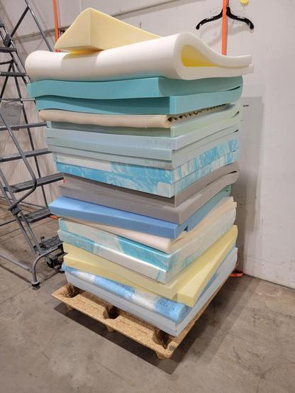 Stack of foam squares
