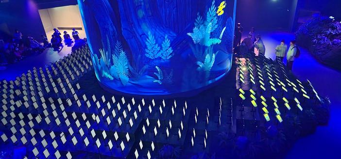 The best sound and light show at Expo2025 can be found at Taiwan's Tech World Pavilion.