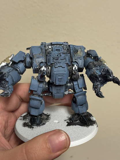 Space Wolves Brutalis Dreadnought WIP front