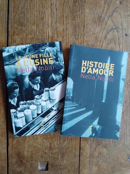 Couverture des livres de Nella Nobili : la jeune fille à l’usine et Histoire d’amour