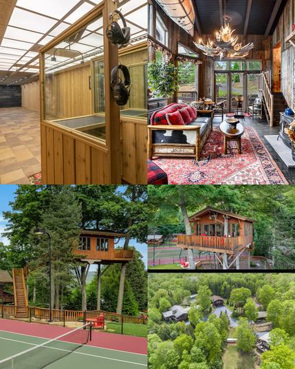 Casa Del Paradiso In Lake Placid - Shooting Range, Living Room In Fourth Building, Tennis Court, Tree House, Full Property