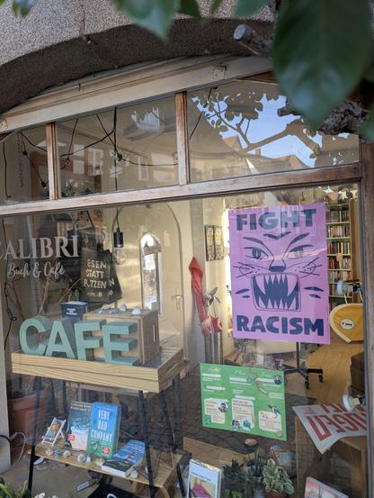 Schaufenster des Buchladens