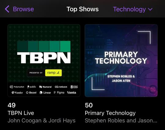 Primary Technology as #50