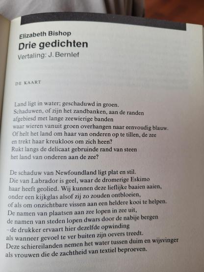 Poëzie uit tijdschrift Raster, Tomas Transtromer en Elizabeth Bishop. Vertaler: Bernlef