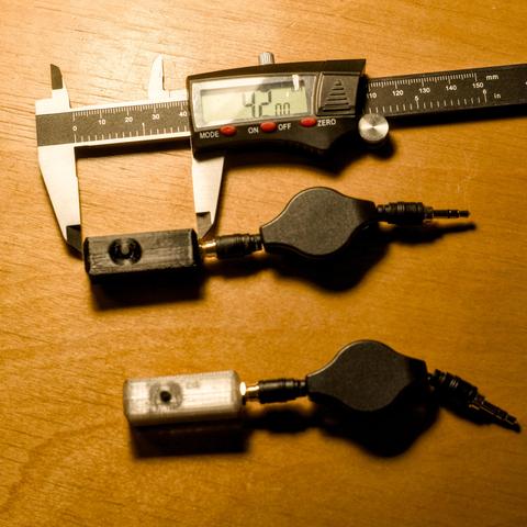 Caliper and assembled microphones