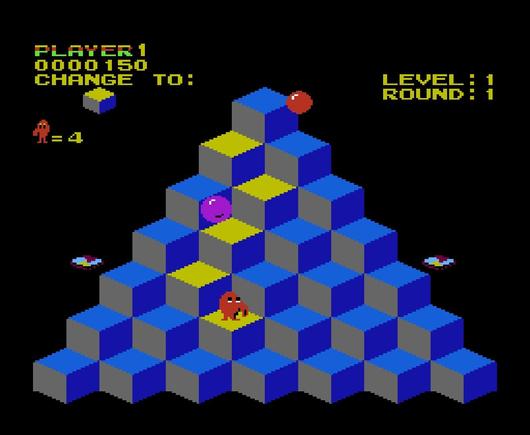 Q-bert for NES gameplay screenshot